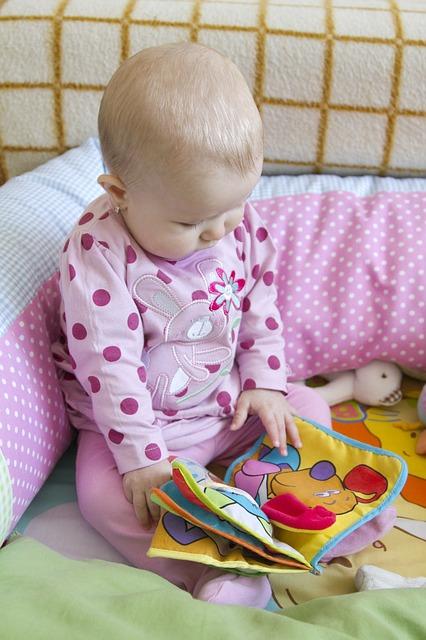 photo of baby reading